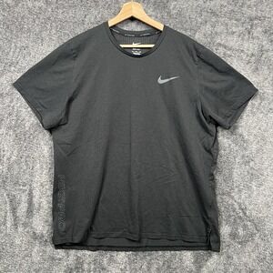 Nike Pro Men Dri-Fit Burnout Training Workout Top Tee Charcoal Black Size XL